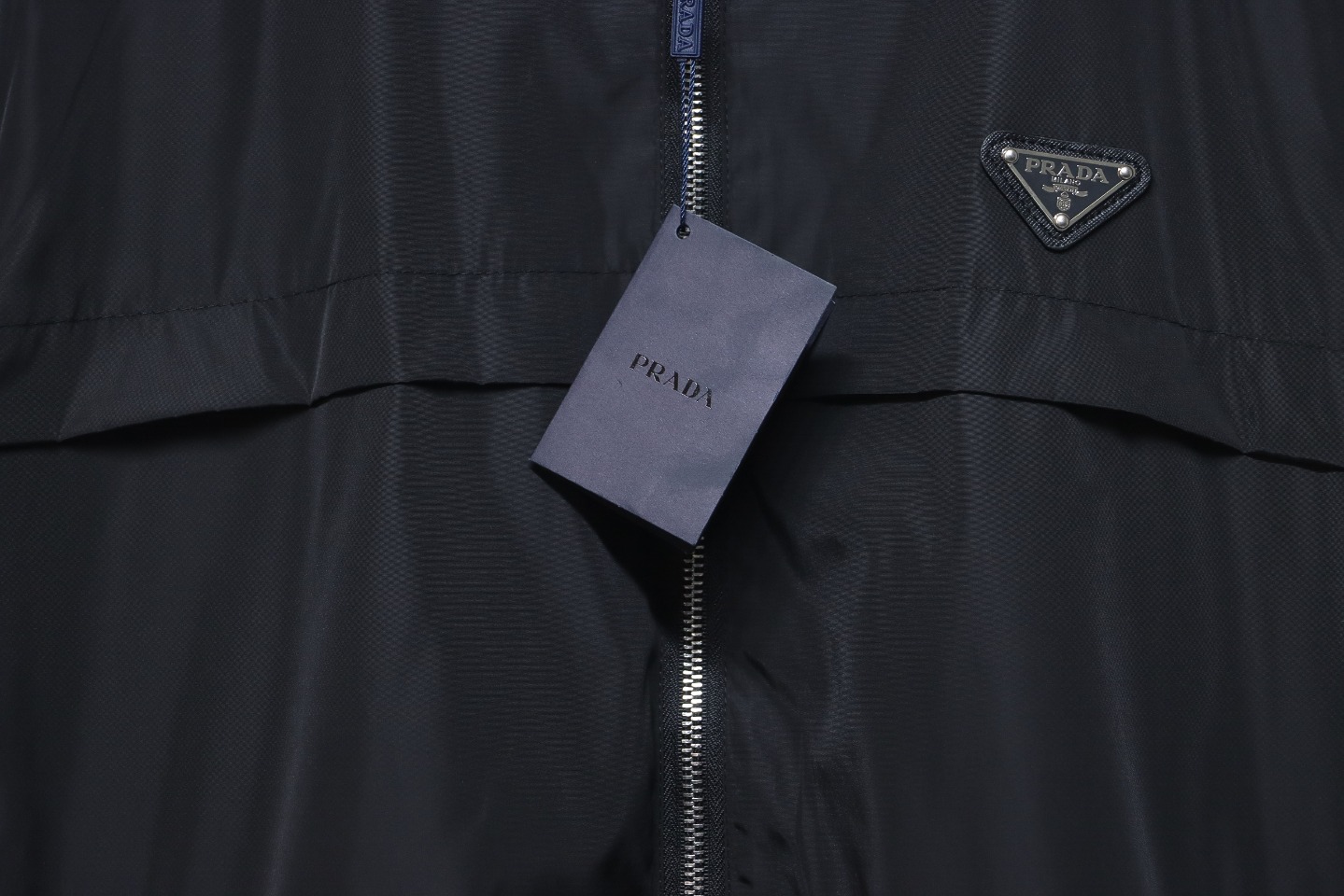 Prada Badge Zip-Up Jacket Black