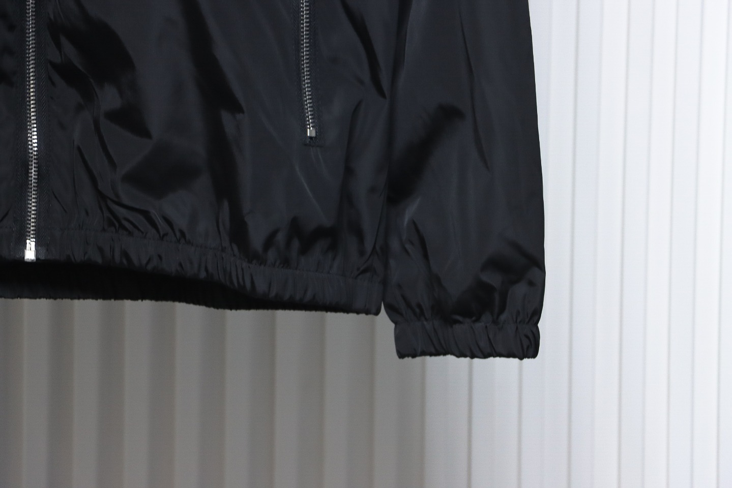 Prada Badge Zip-Up Jacket Black