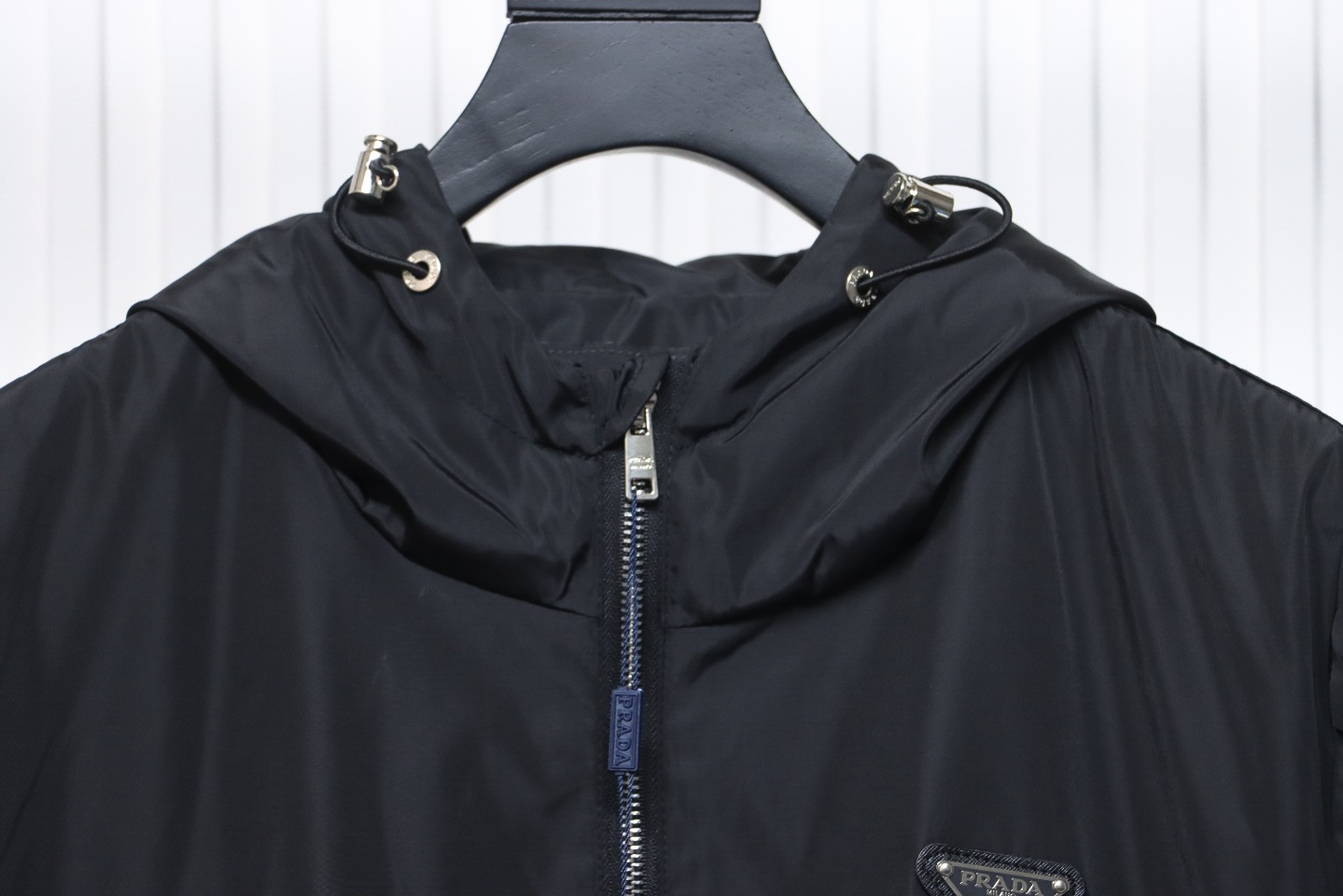 Prada Badge Zip-Up Jacket Black