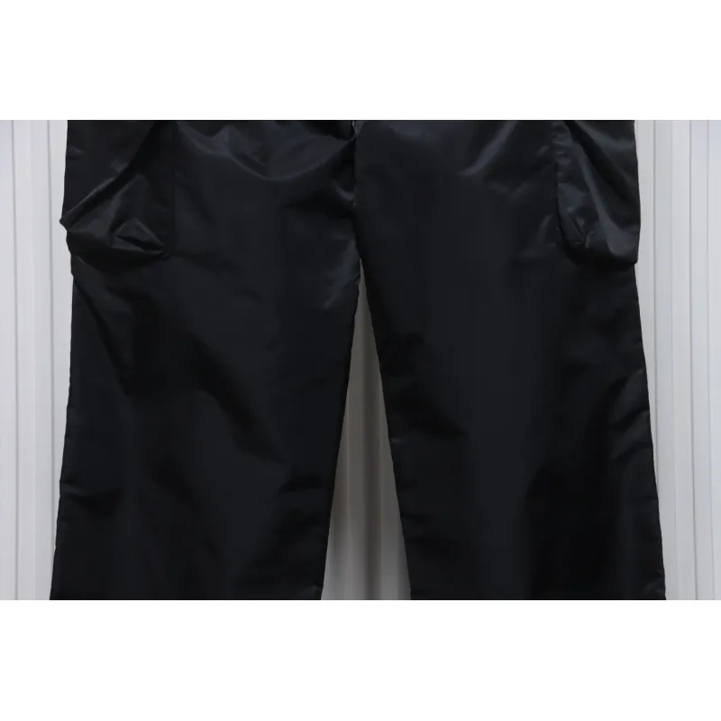 Prada Cargo Pocket Recycled Nylon Trousers Black
