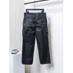 Prada Cargo Pocket Recycled Nylon Trousers Black