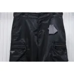 Prada Cargo Pocket Recycled Nylon Trousers Black