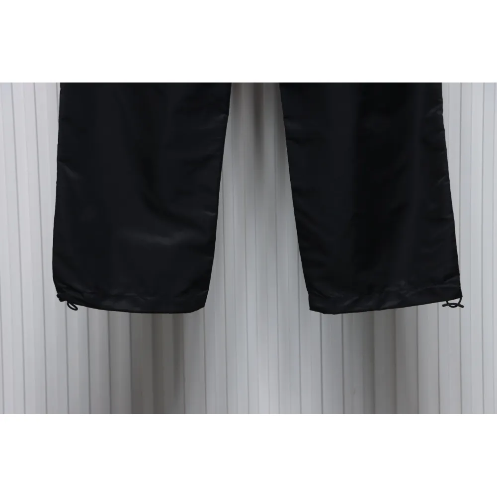 Prada Cargo Pocket Recycled Nylon Trousers Black