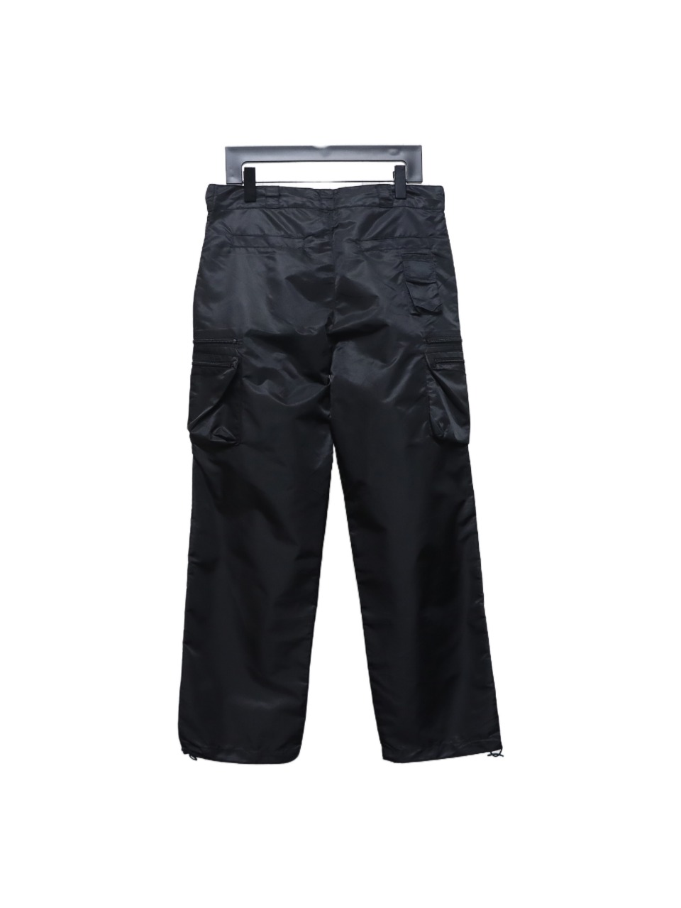 Prada Cargo Pocket Recycled Nylon Trousers Black