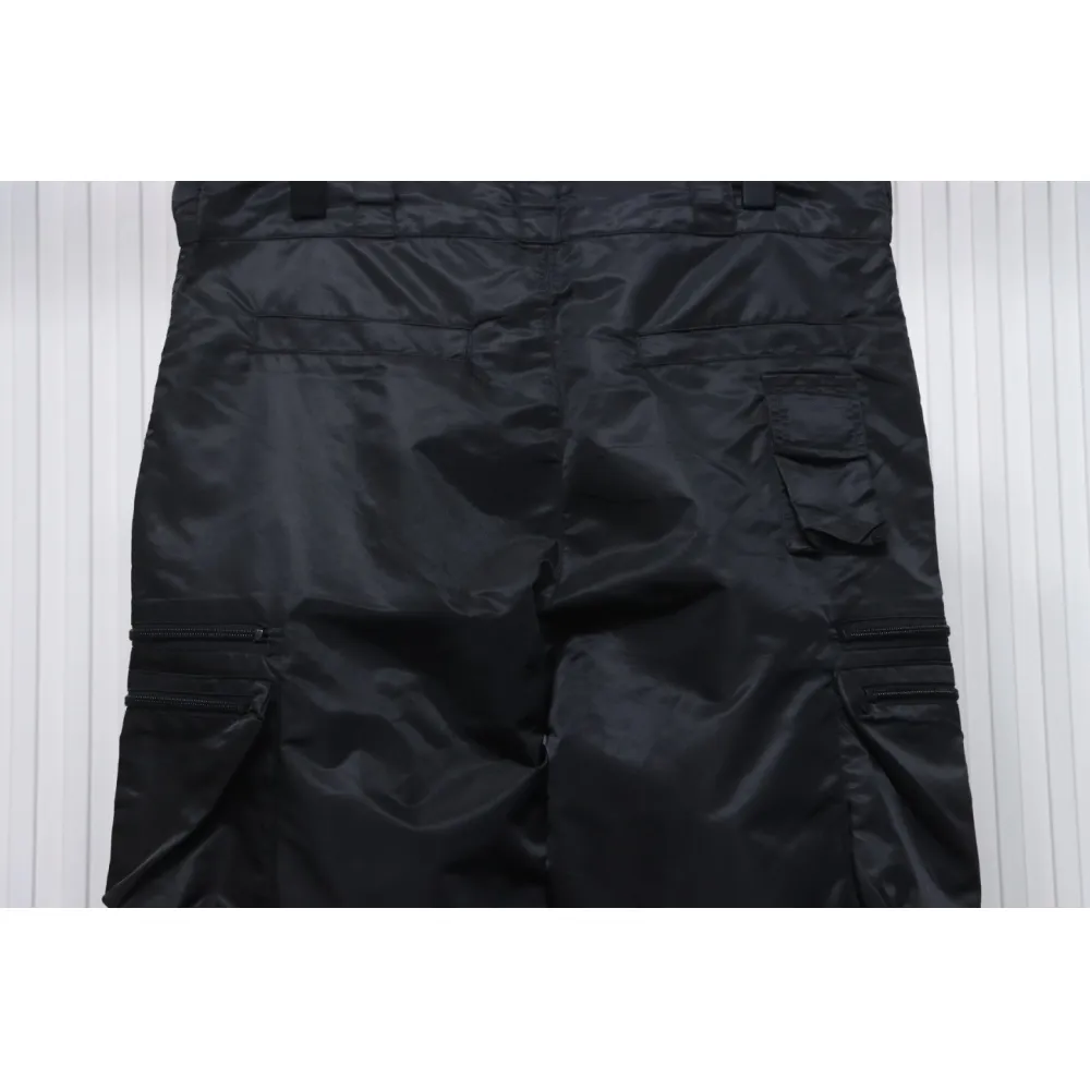 Prada Cargo Pocket Recycled Nylon Trousers Black