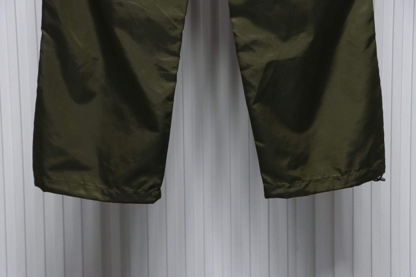 Prada Cargo Pocket Recycled Nylon Trousers Green