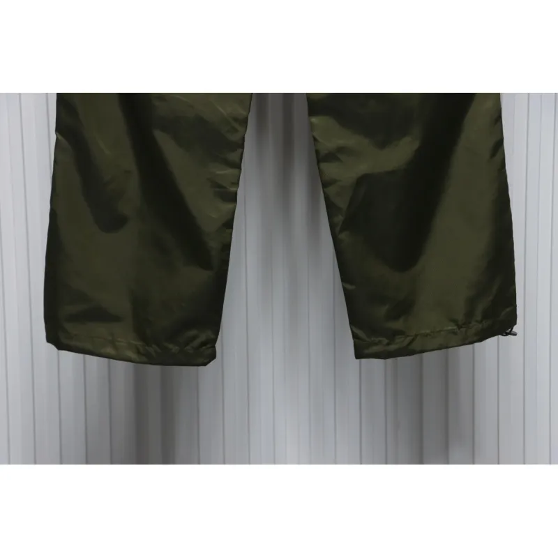 Prada Cargo Pocket Recycled Nylon Trousers Green