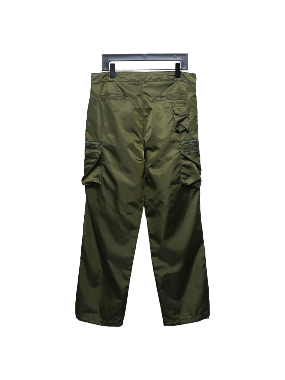 Prada Cargo Pocket Recycled Nylon Trousers Green