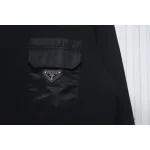 Prada Chest Pocket Crewneck Hoodie Black