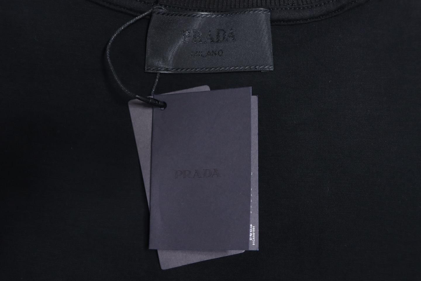 Prada Chest Pocket Crewneck Hoodie Black