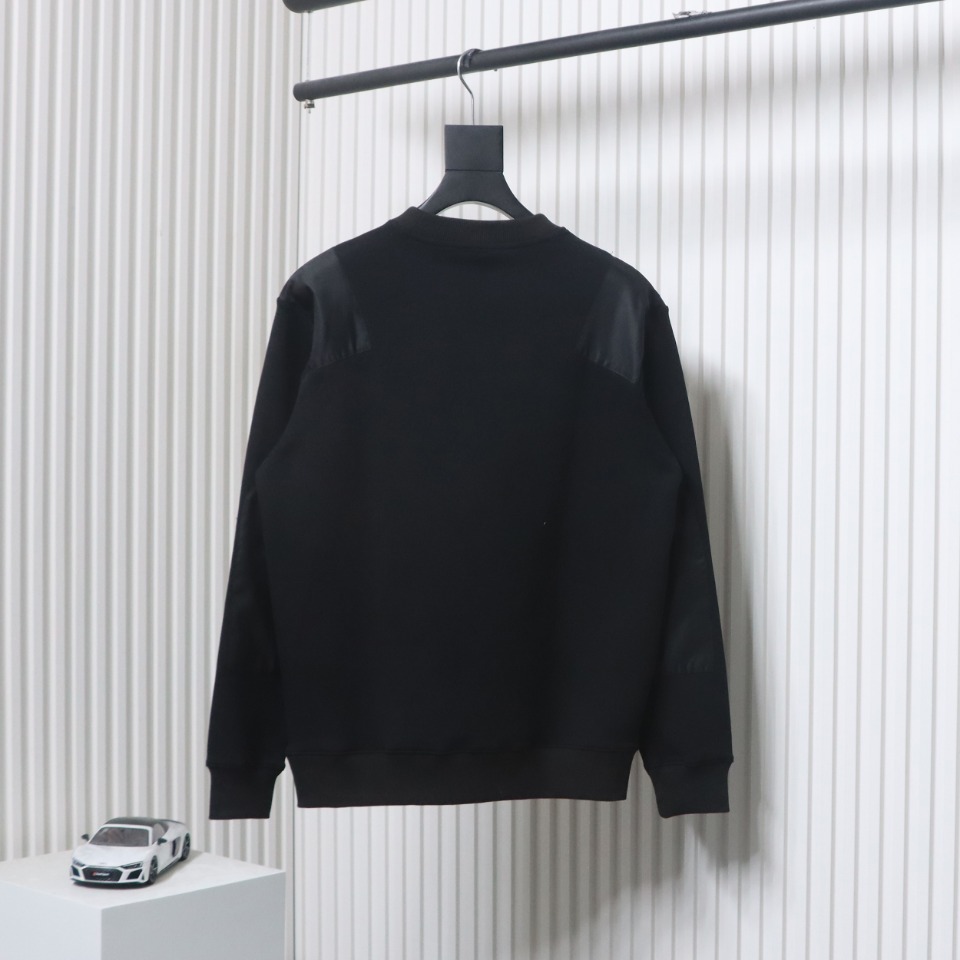 Prada Chest Pocket Crewneck Hoodie Black