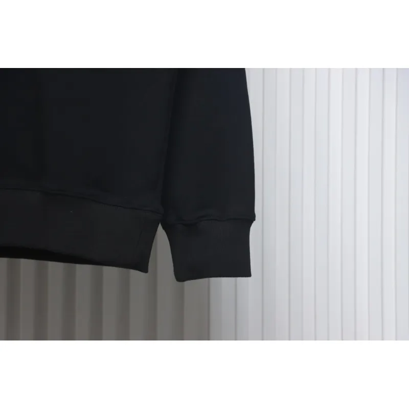 Prada Chest Pocket Crewneck Hoodie Black