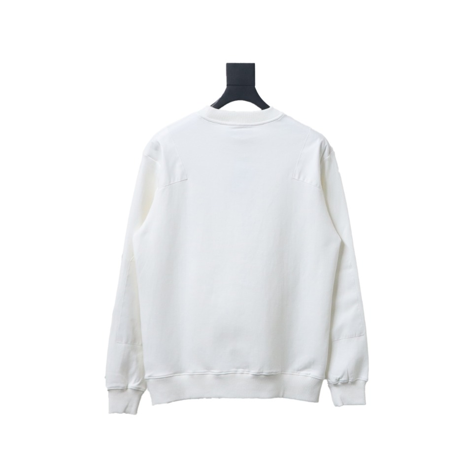 Prada Chest Pocket Crewneck Hoodie White