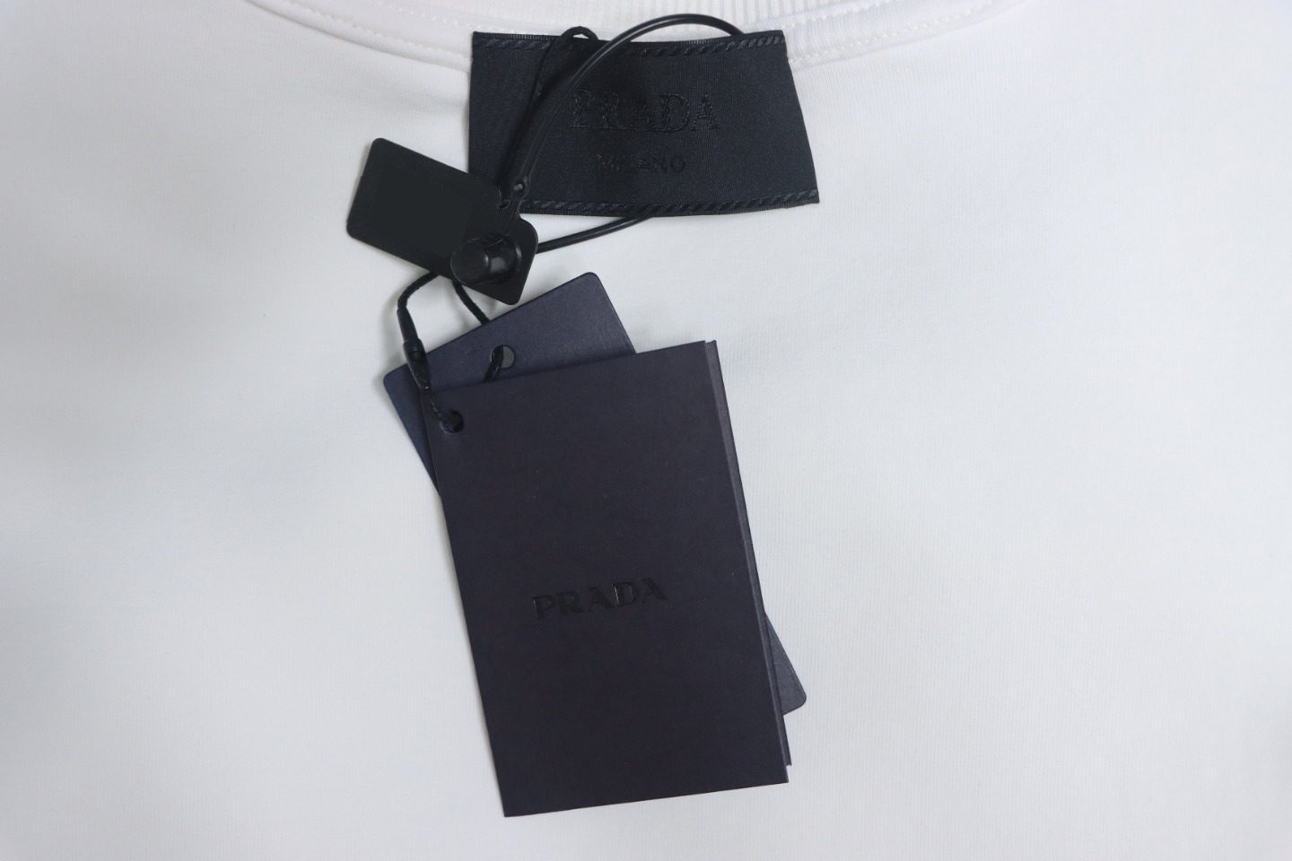 Prada Chest Pocket Crewneck Hoodie White