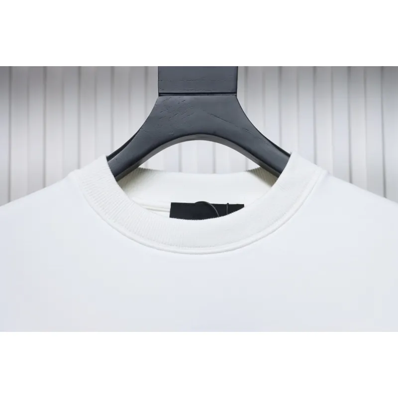 Prada Classic Red Striped Crew Neck Hoodie White
