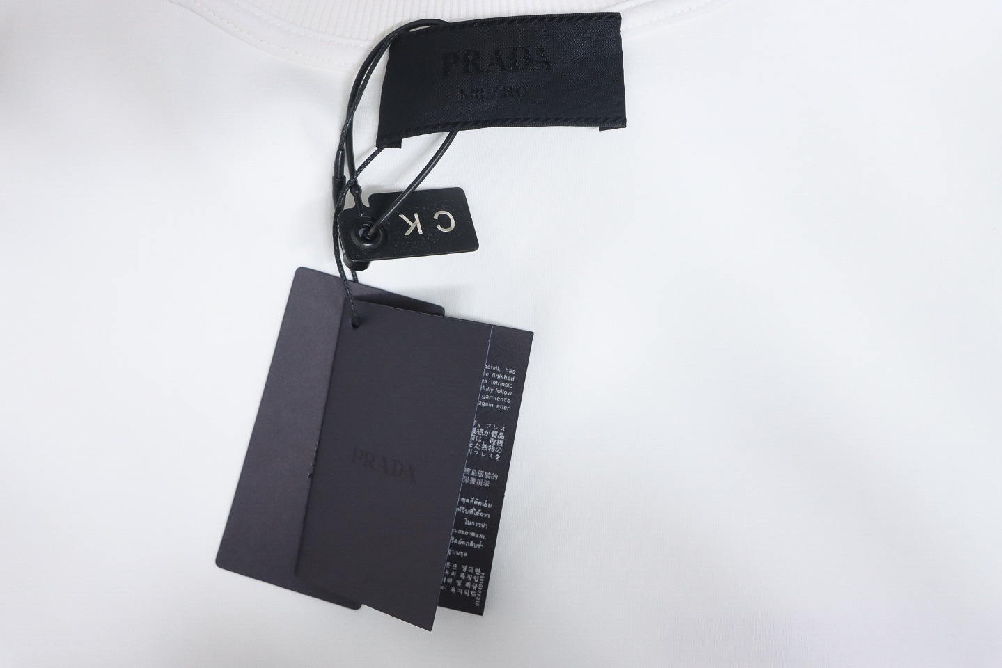 Prada Classic Red Striped Crew Neck Hoodie White