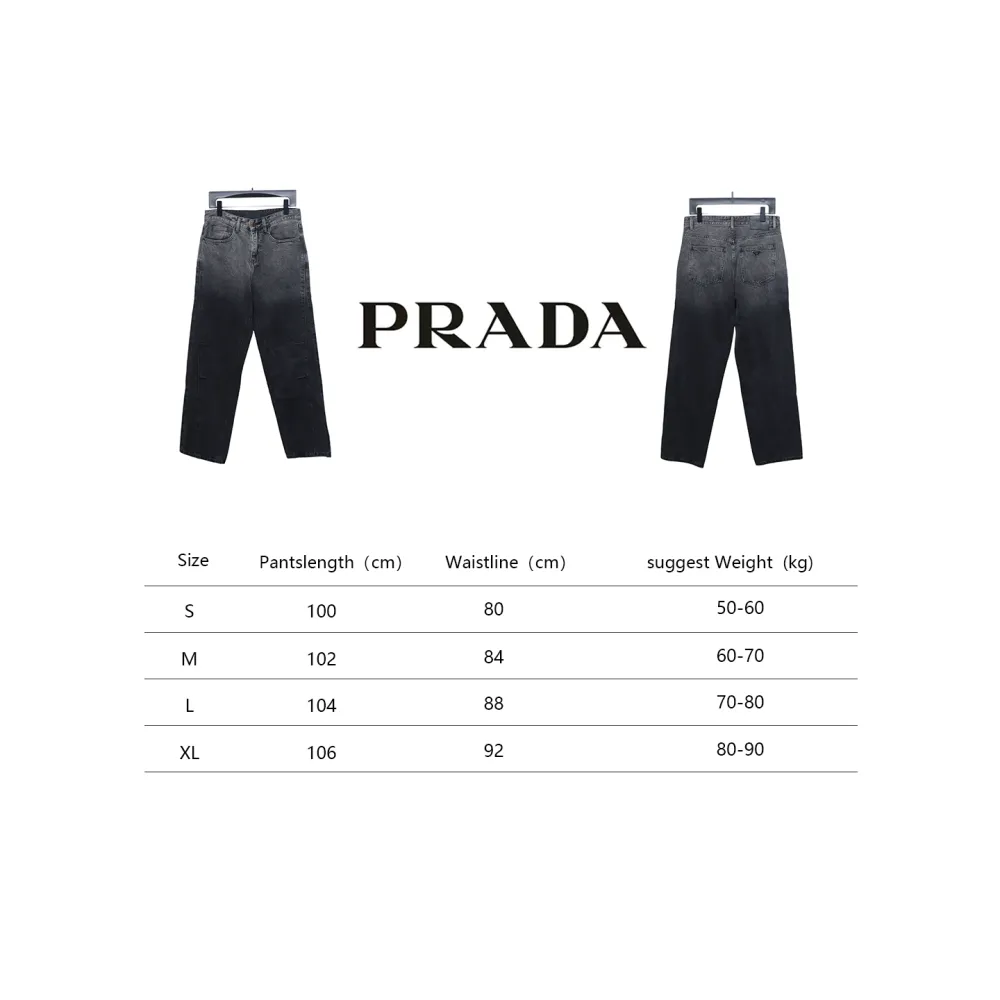 Prada Deconstructed Wide-Leg Jeans With Gusset Back Pocket
