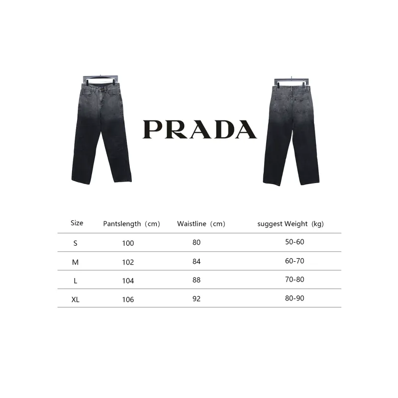 Prada Deconstructed Wide-Leg Jeans With Gusset Back Pocket