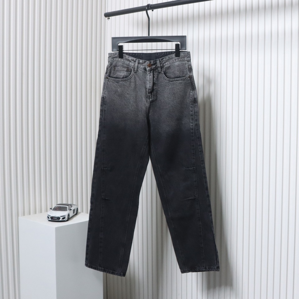 Prada Deconstructed Wide-Leg Jeans With Gusset Back Pocket