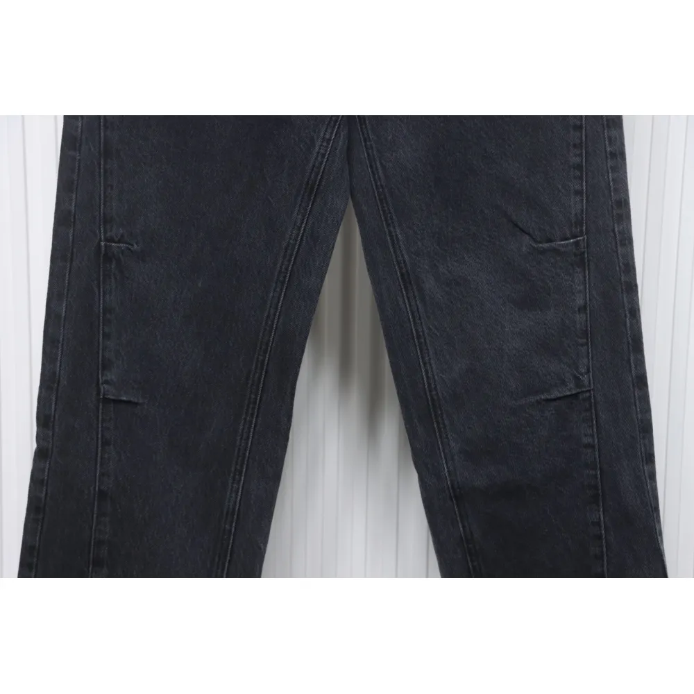 Prada Deconstructed Wide-Leg Jeans With Gusset Back Pocket