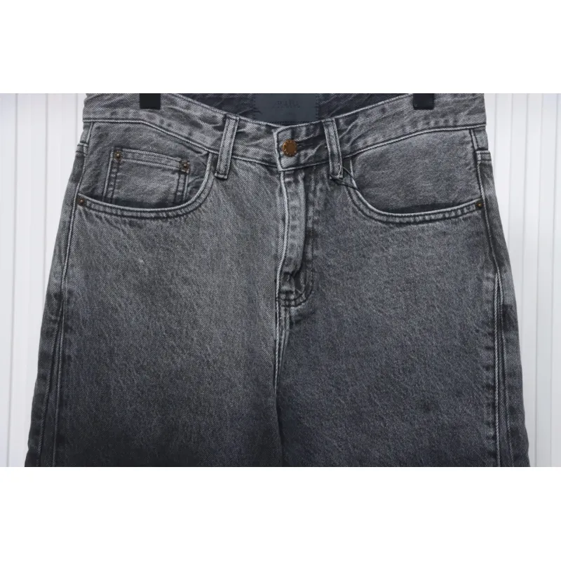 Prada Deconstructed Wide-Leg Jeans With Gusset Back Pocket