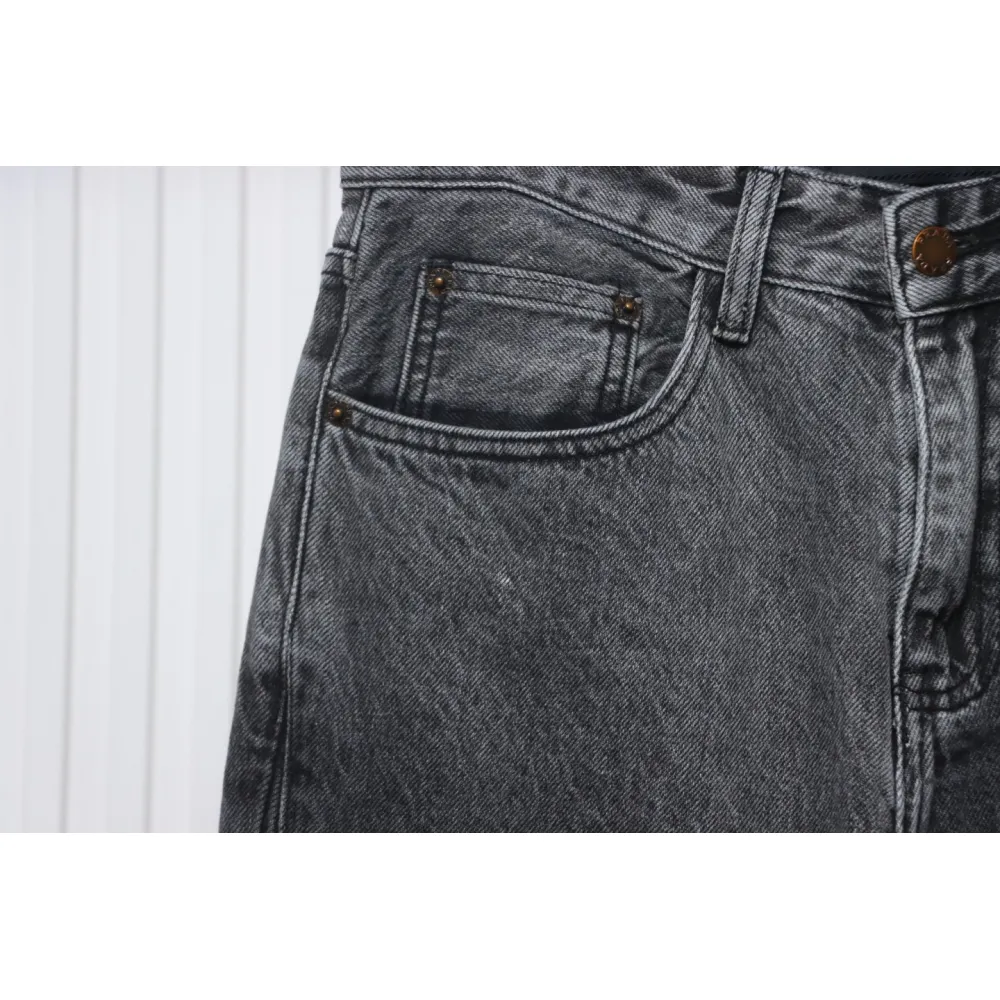 Prada Deconstructed Wide-Leg Jeans With Gusset Back Pocket