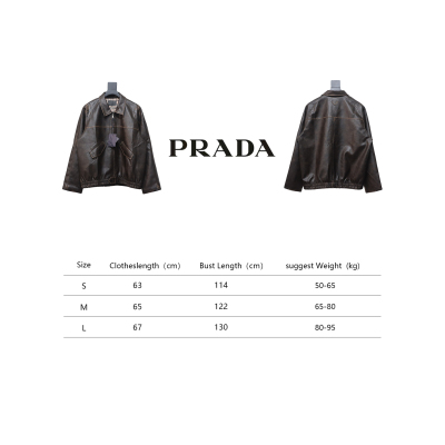 Prada Distressed Leather Jacket With Triangle Logo On Back 02
