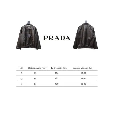 Prada Distressed Leather Jacket With Triangle Logo On Back 02