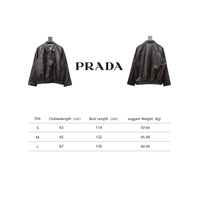 Prada Distressed Leather Jacket With Triangle Logo On Back 02