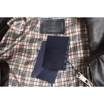 Prada Distressed Leather Jacket With Triangle Logo On Back