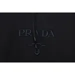 Prada Hoodie With Embroidered Logo On Chest