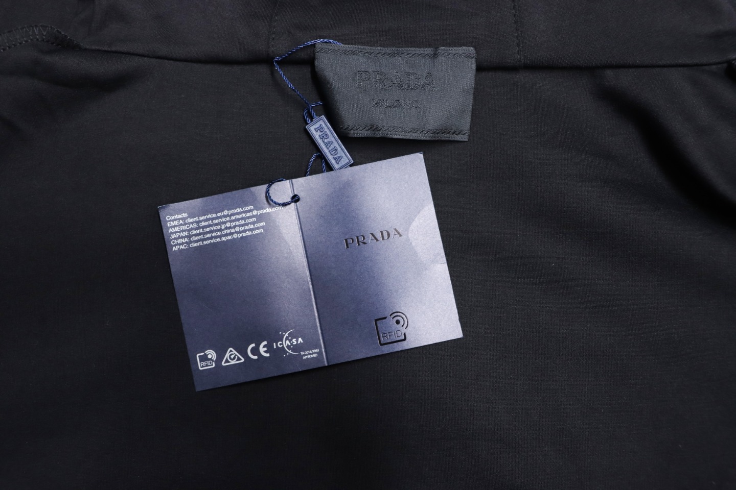 Prada Hoodie With Embroidered Logo On Chest