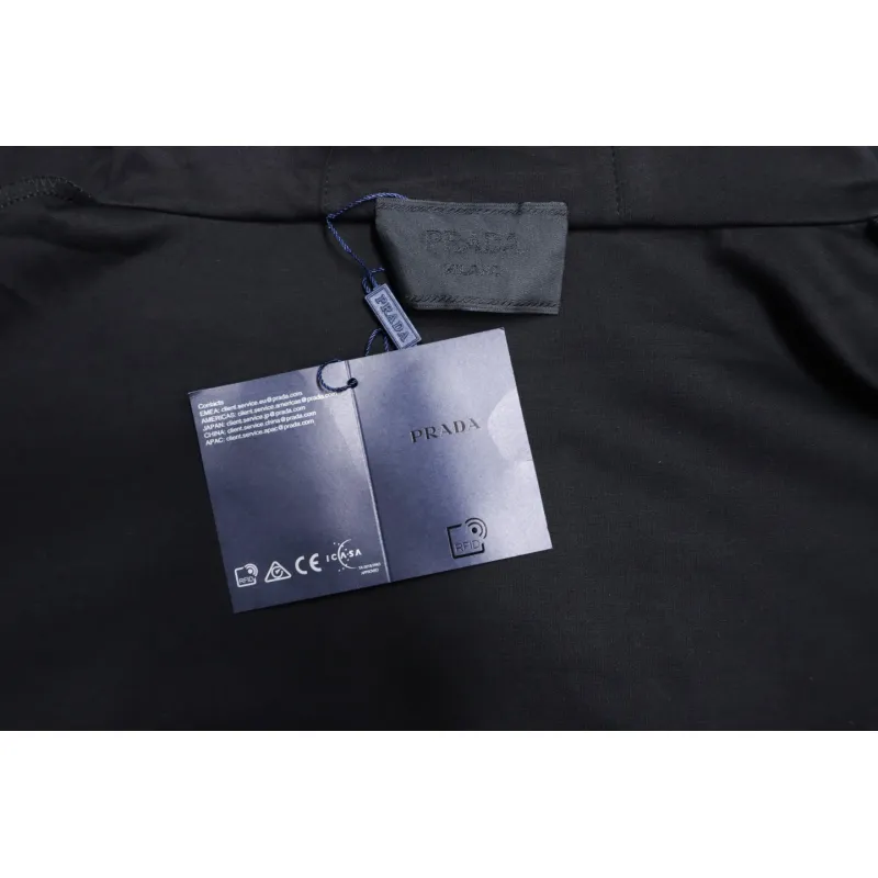 Prada Hoodie With Embroidered Logo On Chest