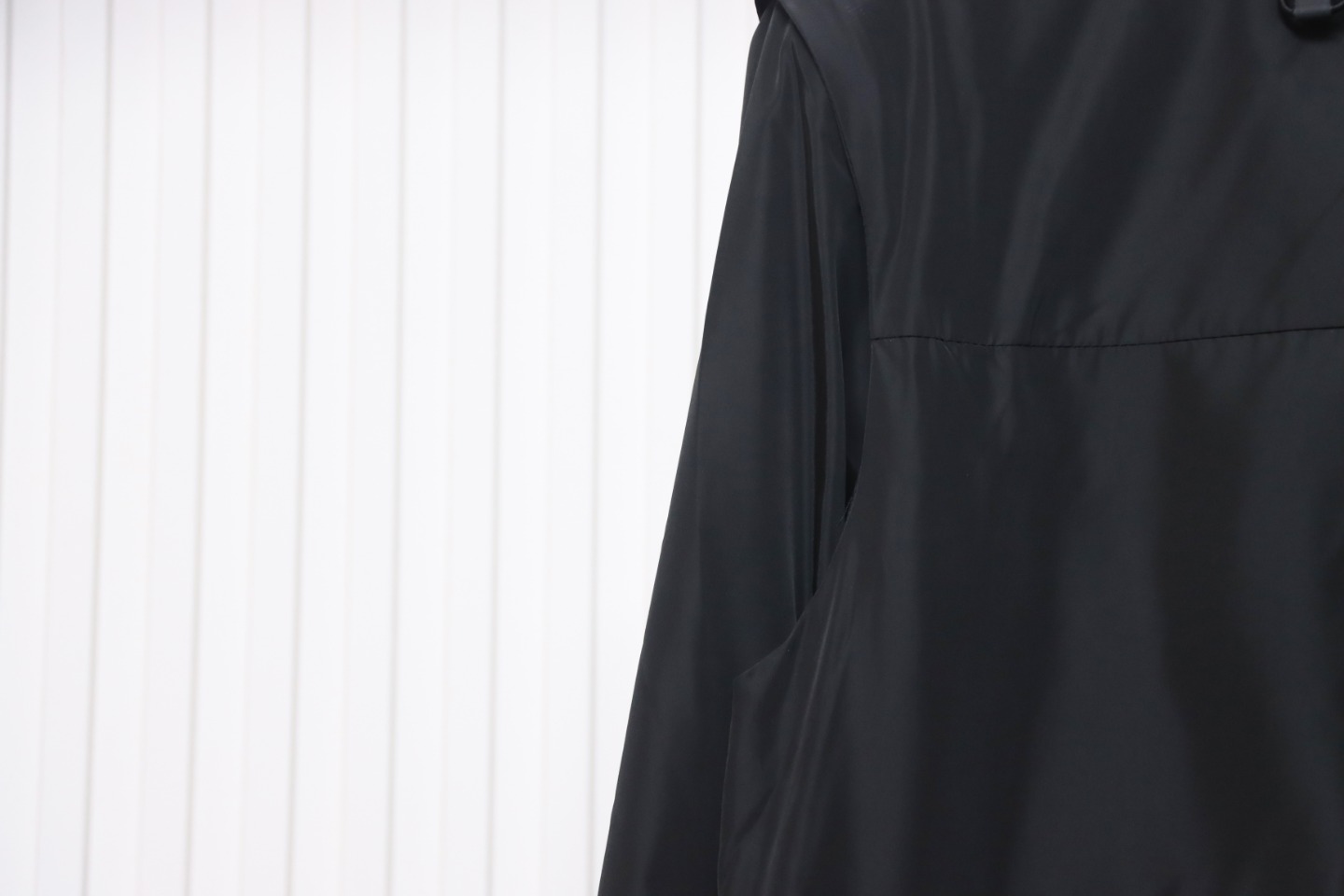 Prada Jacket With Detachable Hood With Red Side Trim Black