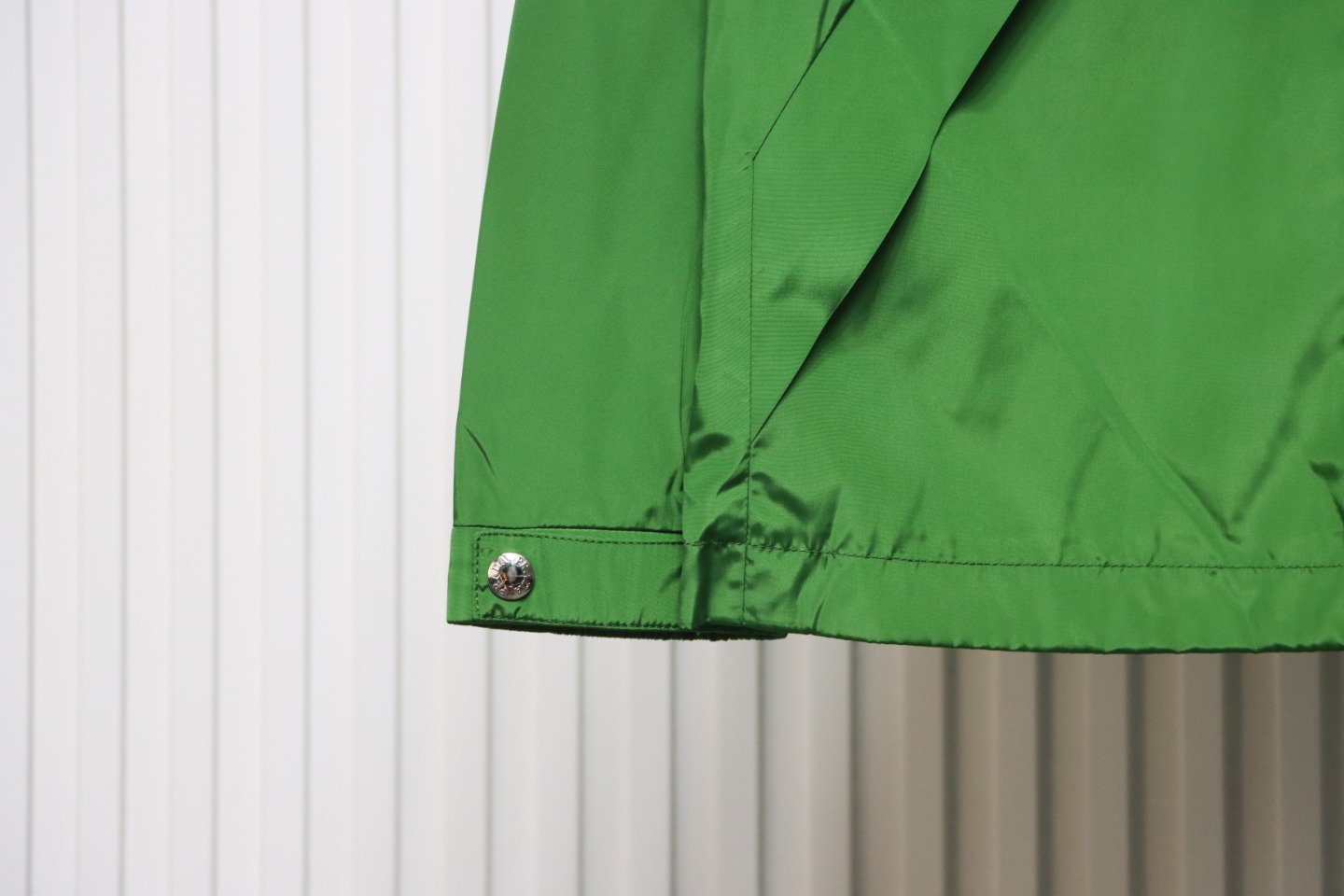 Prada Jacket With Detachable Hood With Red Side Trim Green