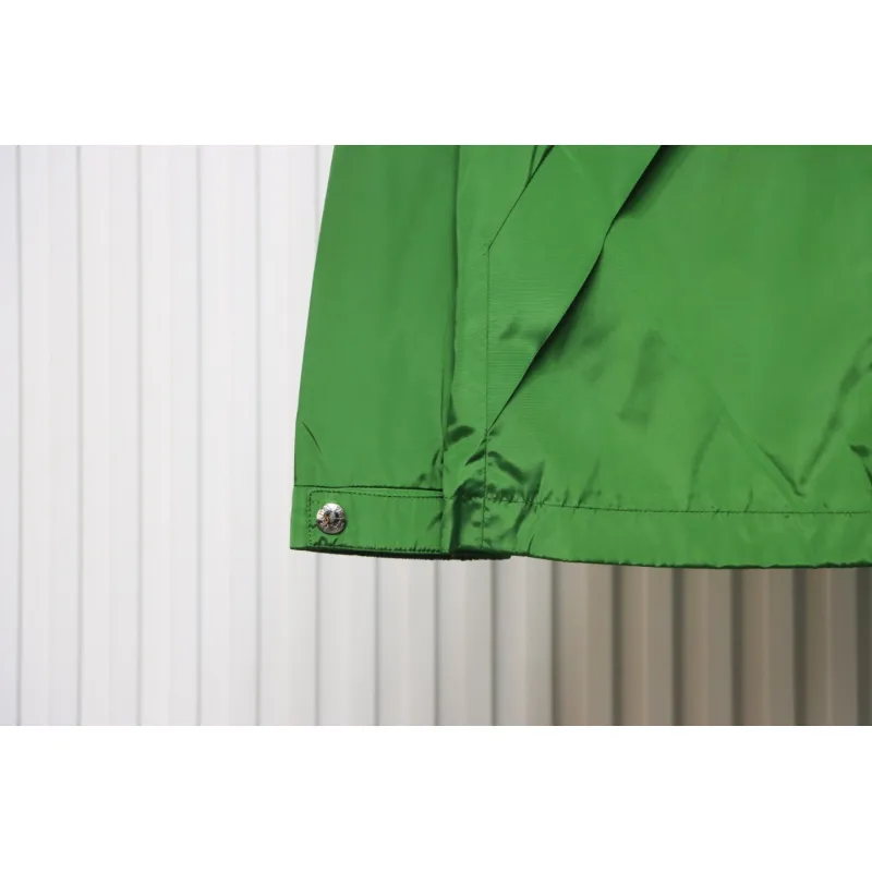 Prada Jacket With Detachable Hood With Red Side Trim Green
