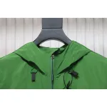 Prada Jacket With Detachable Hood With Red Side Trim Green