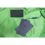Prada Jacket With Detachable Hood With Red Side Trim Green