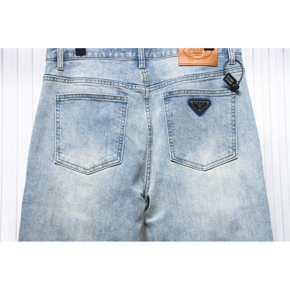 Prada Jeans With Triangle Logo On The Back