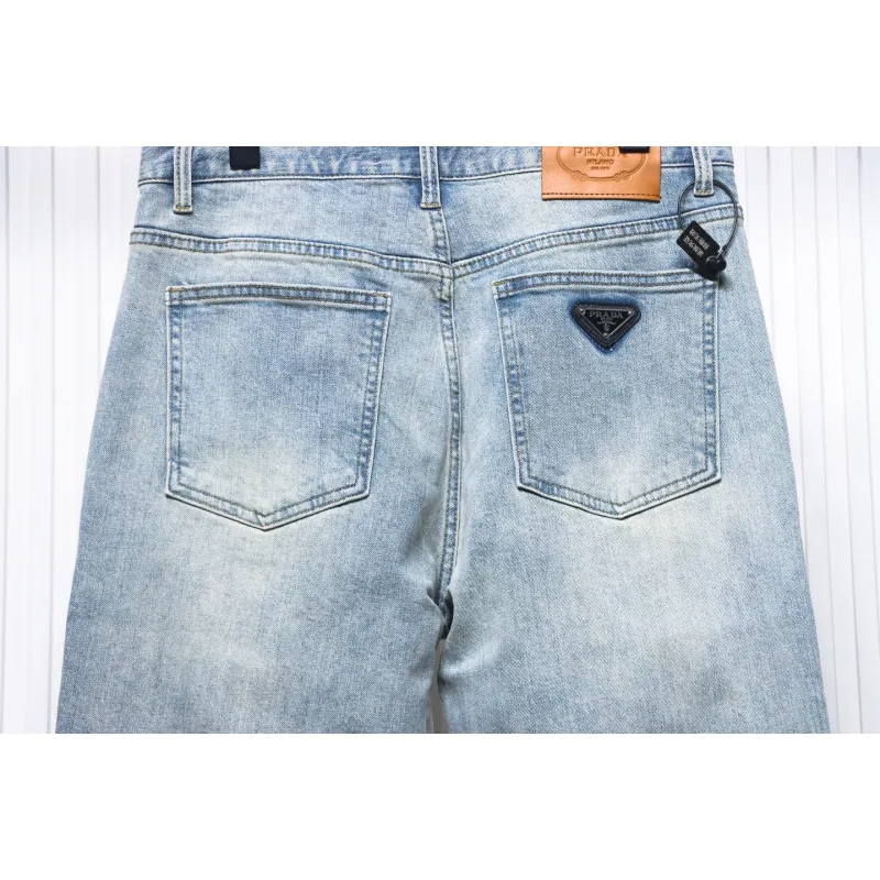 Prada Jeans With Triangle Logo On The Back