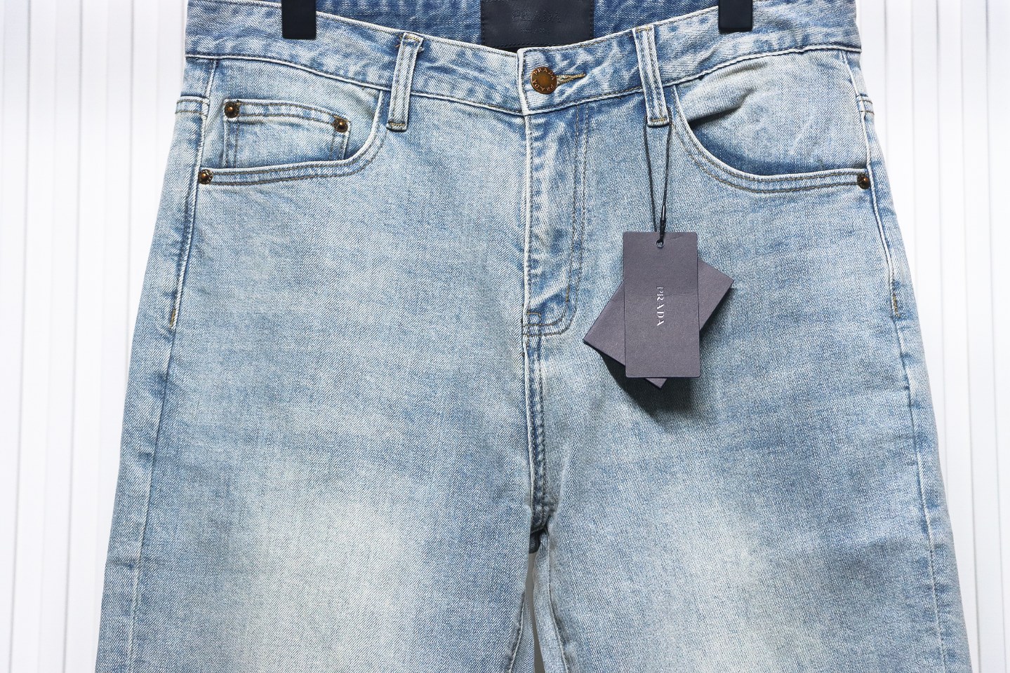 Prada Jeans With Triangle Logo On The Back