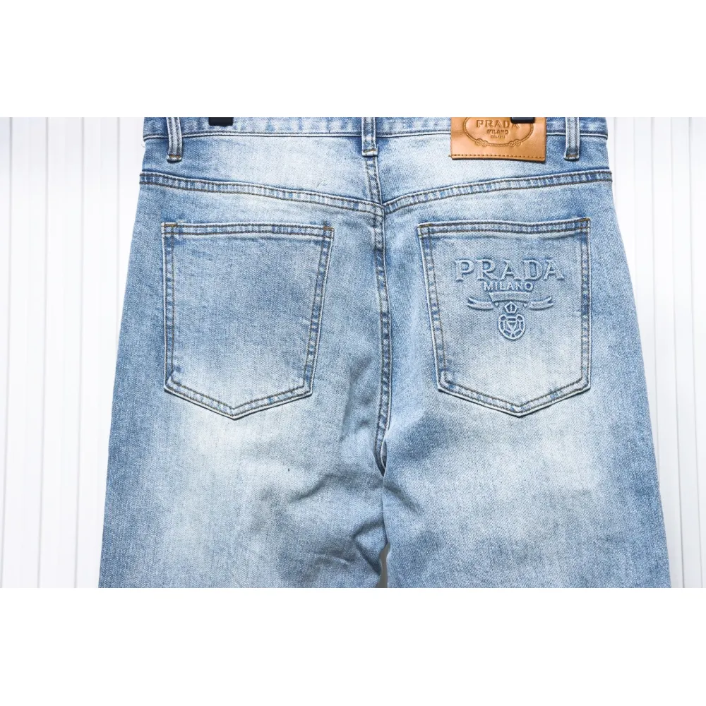 Prada Jeans With Triangle Logo On The Back 