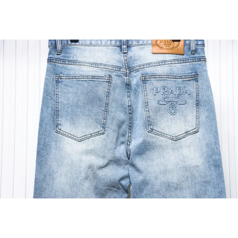 Prada Jeans With Triangle Logo On The Back 