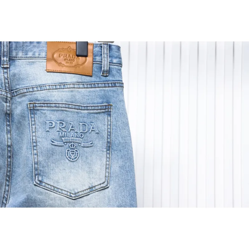 Prada Jeans With Triangle Logo On The Back 