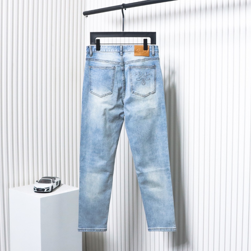 Prada Jeans With Triangle Logo On The Back 