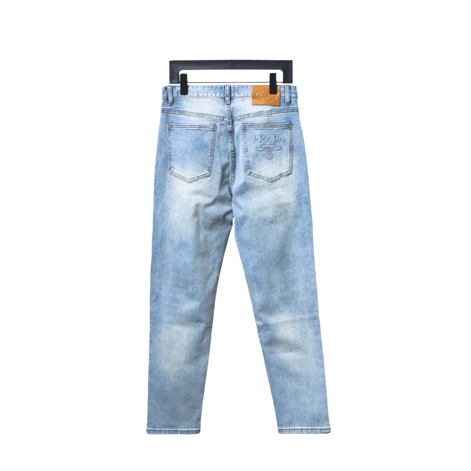 Prada Jeans With Triangle Logo On The Back 