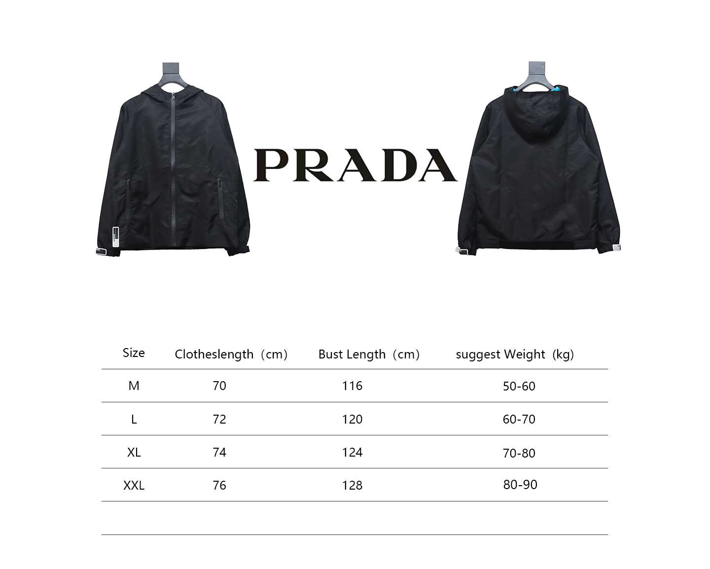 Prada Nylon Velcro Zip Jacket
