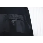 Prada Paneled Zip-Up Crew Neck Hoodie