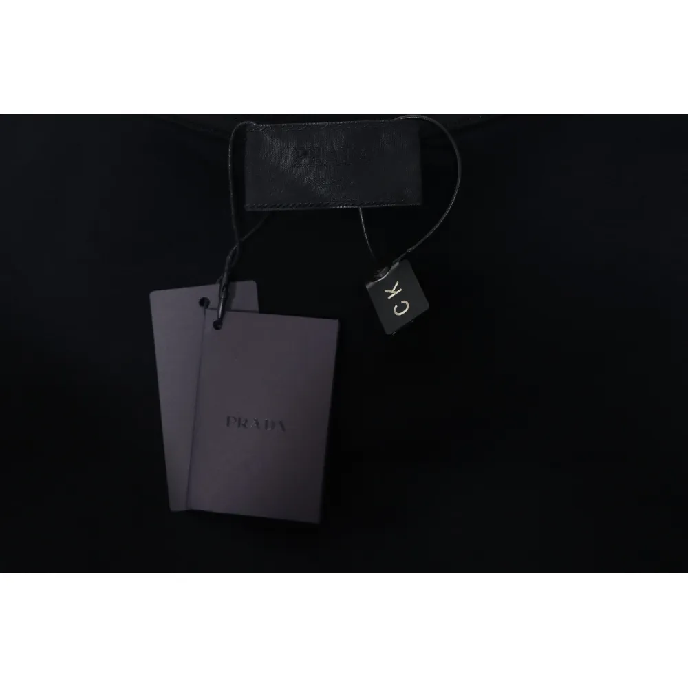 Prada Paneled Zip-Up Crew Neck Hoodie