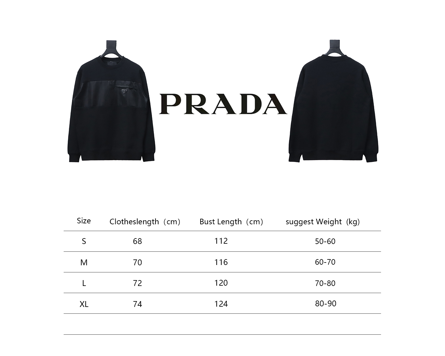 Prada Paneled Zip-Up Crew Neck Hoodie